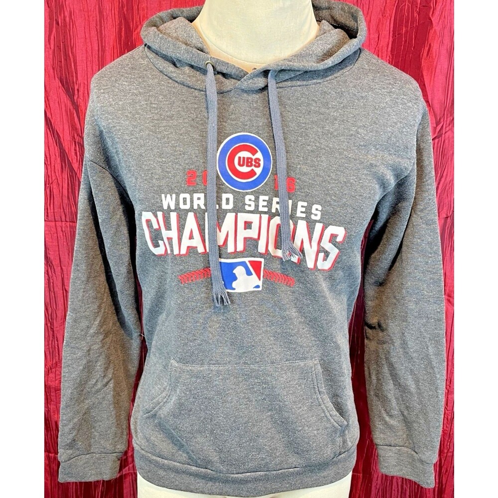 Chicago Cubs 2016 NL Champs World Series Hoodie Charcoal Gray sz XL